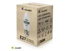 LED žiarovka - ecoPLANET - E27 - 10W - sviečka - 880Lm - teplá biela