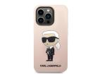 Karl Lagerfeld KLHCP14LSNIKBCP iPhone 14 Pro 6,1" tvrdé puzdro ružové/ružové silikónové Ikonik