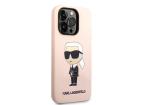 Karl Lagerfeld KLHCP14LSNIKBCP iPhone 14 Pro 6,1" tvrdé puzdro ružové/ružové silikónové Ikonik