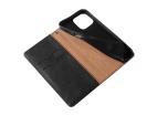 Magnetový popruh puzdro pre iPhone 14 Plus Flipová peňaženka Mini Lanyard Stand Black