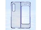 Kryt pevného puzdra Plating Case s kovovým rámom pre Samsung Galaxy Fold modrý