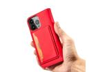 Magnetické puzdro na karty pre iPhone 13 Pro Max Pouch Card Wallet Card Holder Card Holder Red