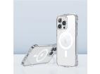 Magnetické puzdro Joyroom Magnetic Defender pre iPhone 14 Pancierové puzdro s háčikmi Stojan priehľadný (kompatibilný s MagSafe)