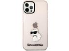 Karl Lagerfeld KLHCP12MHNCHTCP iPhone 12/12 Pro 6,1" ružové/ružové tvrdé puzdro Ikonik Choupette