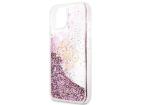 Guess GUHCP13SLG4GPI iPhone 13 mini 5,4" ružové / ružové tvrdé puzdro 4G Big Liquid Glitter