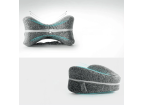JLP-013-GRAY | Ortopedický vankúš | Klin medzi kolená na spanie na boku | Vankúš podporujúci prirodzenú polohu tela