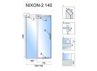 Sprchové dvere REA NIXON-2 140 Ľavá