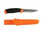 Morakniv 11829 Companion F Serrated všestranný nôž 10,4 cm, oranžovo-čierna, plast, guma, puzdro
