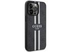 Guess GUHMP13XP4RPSK iPhone 13 Pro Max 6,7" čierno-čierne pevné puzdro 4G Printed Stripes MagSafe