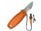 Morakniv 13502 Eldris Burnt Orange nôž na krk 5,9cm, oranžová, guma/plast, plastové puzdro, kresadlo