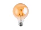Dekoratívna LED žiarovka E27 G125 4W = 40W 470lm 2000K teplé 360° vlákno LUMILED Globe Amber