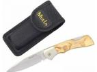 Muela BX-8.OL vreckový nôž 8,5 cm, olivové drevo, mosadz, nylonové puzdro