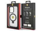 Ferrari FEHMP15LUSCAH iPhone 15 Pro 6,1" transparentné pevné puzdro Ring Stand 2023 Collection MagSafe