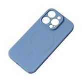 Silikónové puzdro kompatibilné s MagSafe pre iPhone 15 Pro Max Silikónové puzdro - tmavomodré