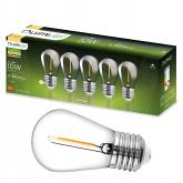 5-PAK LED žiarovka E27 ST14 1W = 10W 2700K Warm 100lm vlákno pre Girland LUMILED