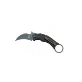FOX Knives FX-591 Tic BR Black Bird vreckový nôž - karambit 6,5 cm, celočierny, uhlíkové vlákno
