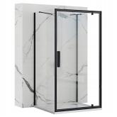Přístěnná sprchová kabina Rea Rapid Swing Black Dvere: 90 x stena: 100