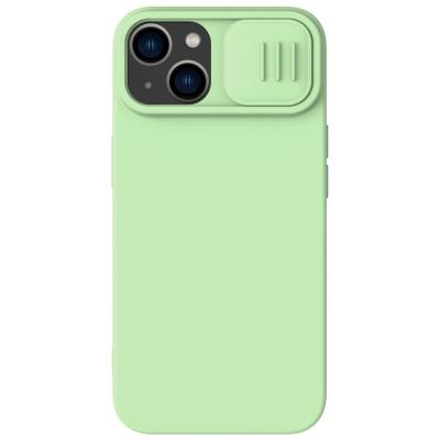 Nillkin CamShield Silky Silicone Case pre iPhone 15 s krytom fotoaparátu - Mint