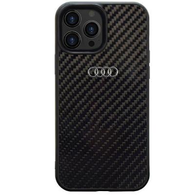 Audi Carbon Fiber iPhone 13 Pro / 13 6,1" čierne/čierne pevné puzdro AU-TPUPCIP13P-R8/D2-BK