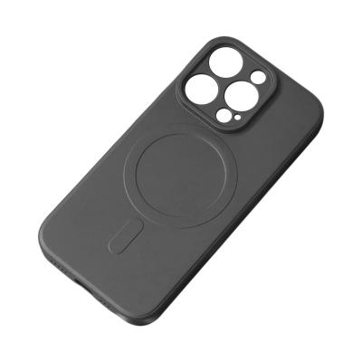 Silikónové magnetické puzdro iPhone 14 Silikónové puzdro Magsafe - čierne