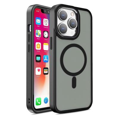 Pancierované magnetické puzdro iPhone 14 Plus MagSafe Color Matte Case - čierne