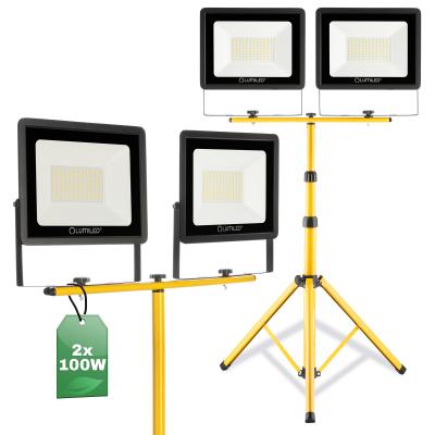 LED reflektor ZUNA Pracovná lampa na stojane 2x 100W 4000K