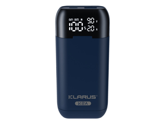 KLARUS K2A 3v1 duálna inteligentná nabíjačka + držiak na batérie + powerbank, LCD displej